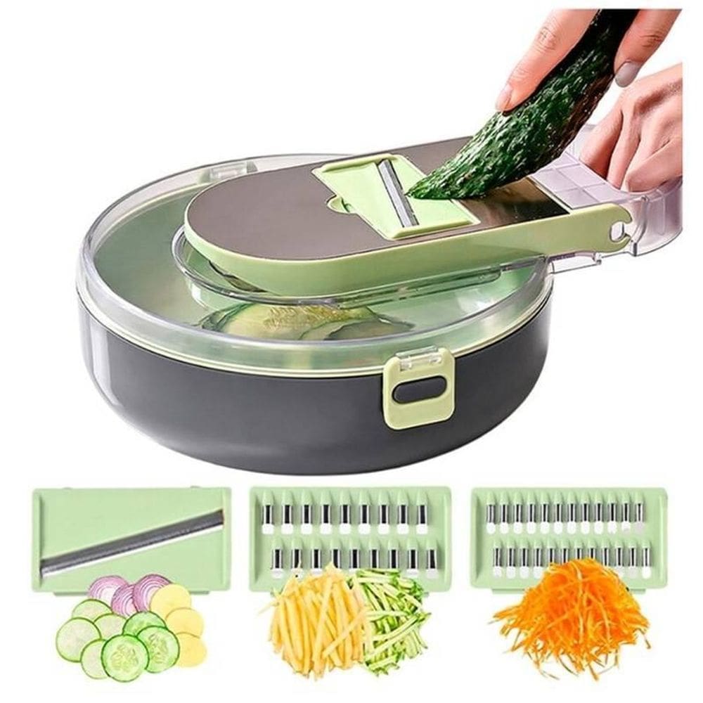 Ralador E Fatiador De Vegetais Multifuncional Com 07 Lâminas