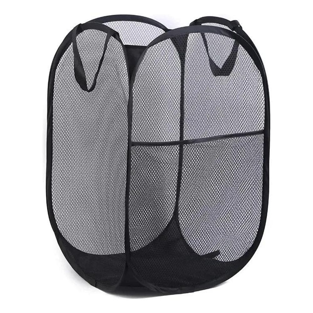 Cesto Flexível Multiuso 36X36X58Cm Cor Preto Para Roupa Suja