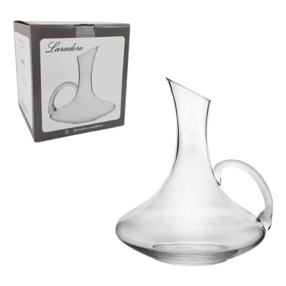 10X Decanter Para Vinho Com Alça - Decantador De Vidro Lara