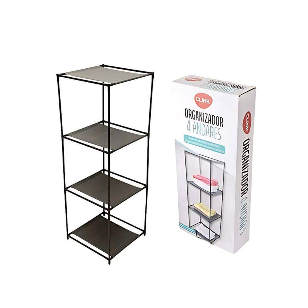 Organizador 4 Andares Ferro Tnt Multiuso Roupas Sapatos