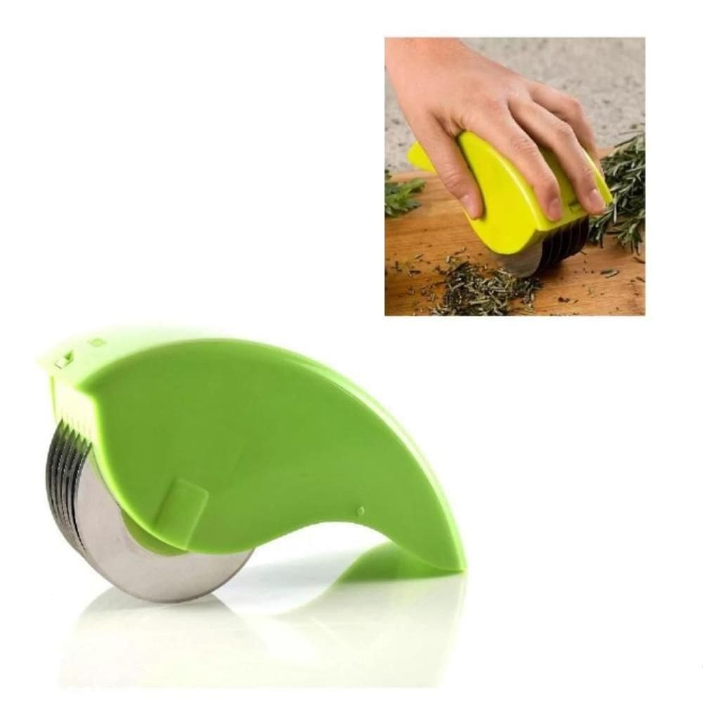 Picador De Temperos Cortador Ervas Massas Macarrao 6 Laminas Inox Rolo Moedor Fatiador Triturador