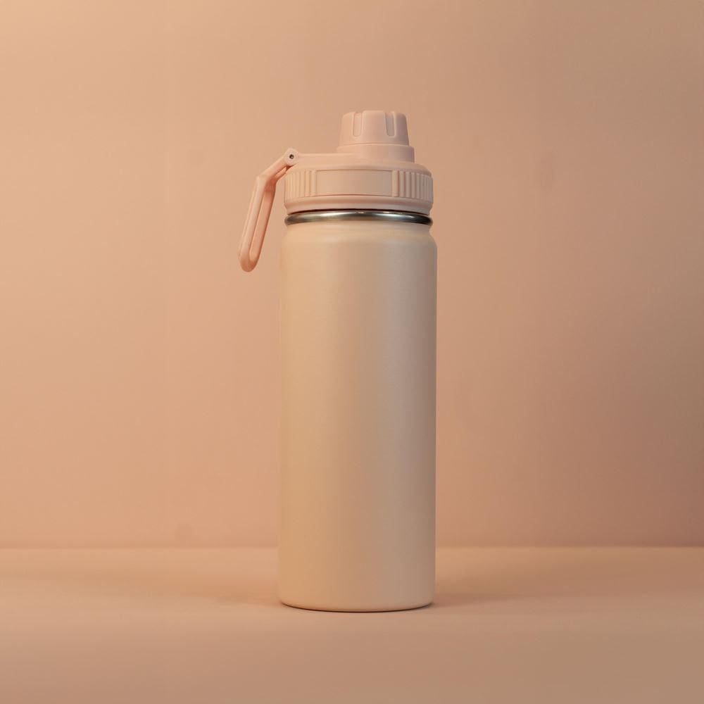 Garrafa Térmica Rosa Chic Com Alça - 570ml Para Bebidas Sempre Na Temperatura Ideal