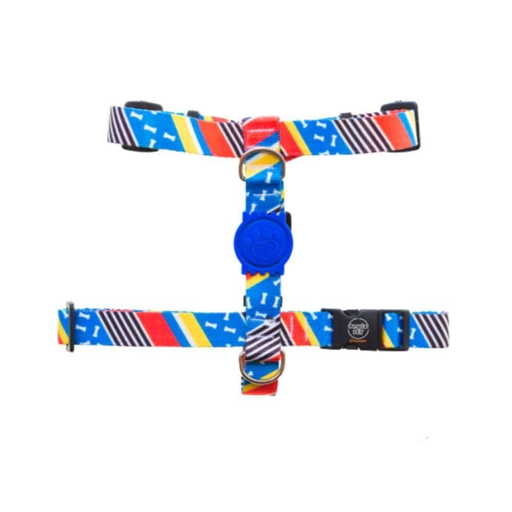 Peitoral Para Cães H Osso Azul Ampla Pet Tamanho M