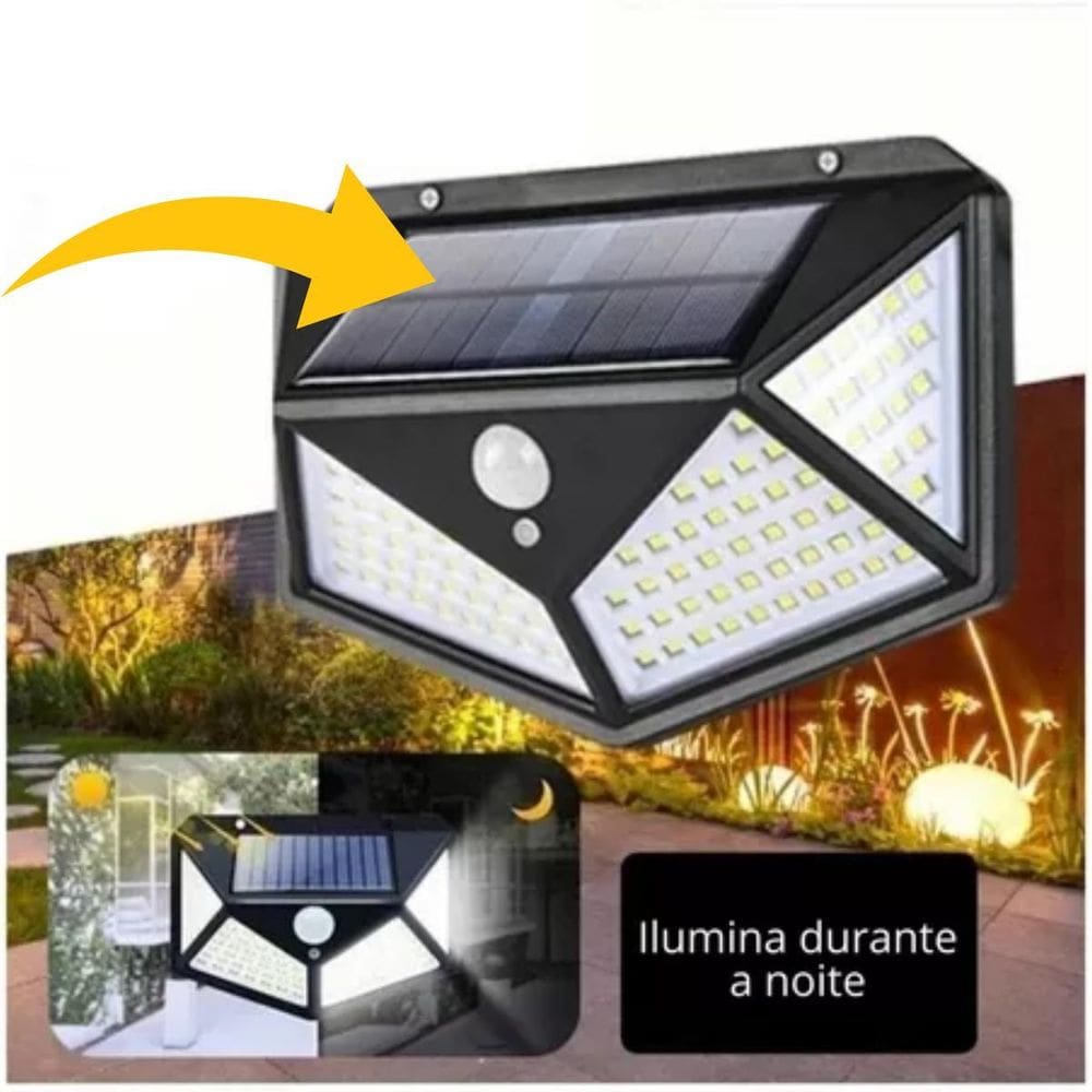 Luz Solar Led Com Sensor De Presença Alta Potência