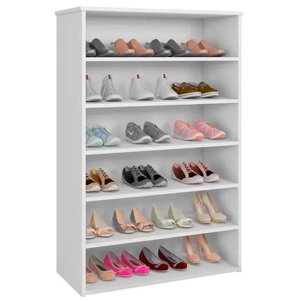 Sapateira Para Quarto 5 Prateleiras Lais Ajl Móveis Branco