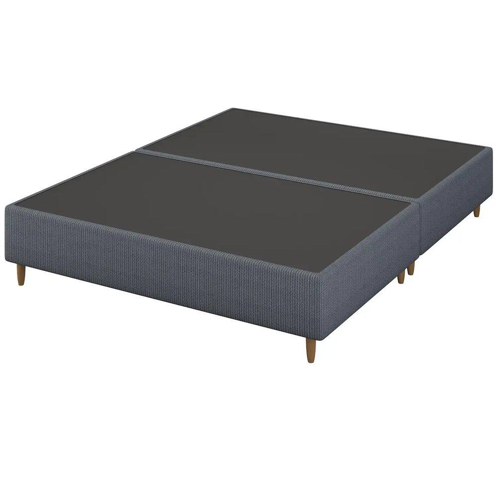 Base Box Bipartida Lavish Queen Tecido Jacquard 45x198x158cm Sealy Cor Cinza