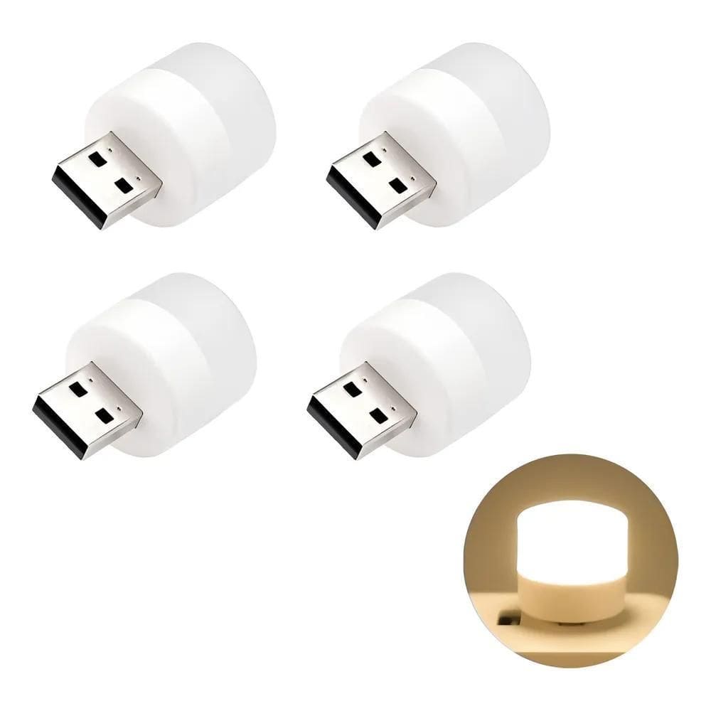 2X Kit 4 Mini Luz Led Usb Luminária Abajur Lâmpada Notebook