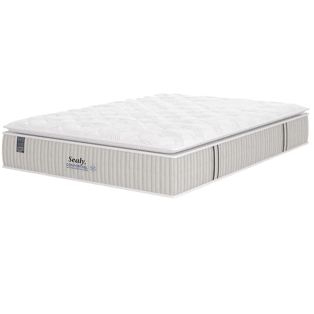 Colchão Confort Gel Casal Com Molas Ensacadas 32x188x138 Sealy Cor Bege