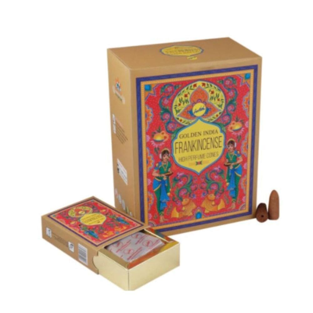 Kit 12 Cxs Incenso Cascata Indiano Golden 10 Cones - Escolha
