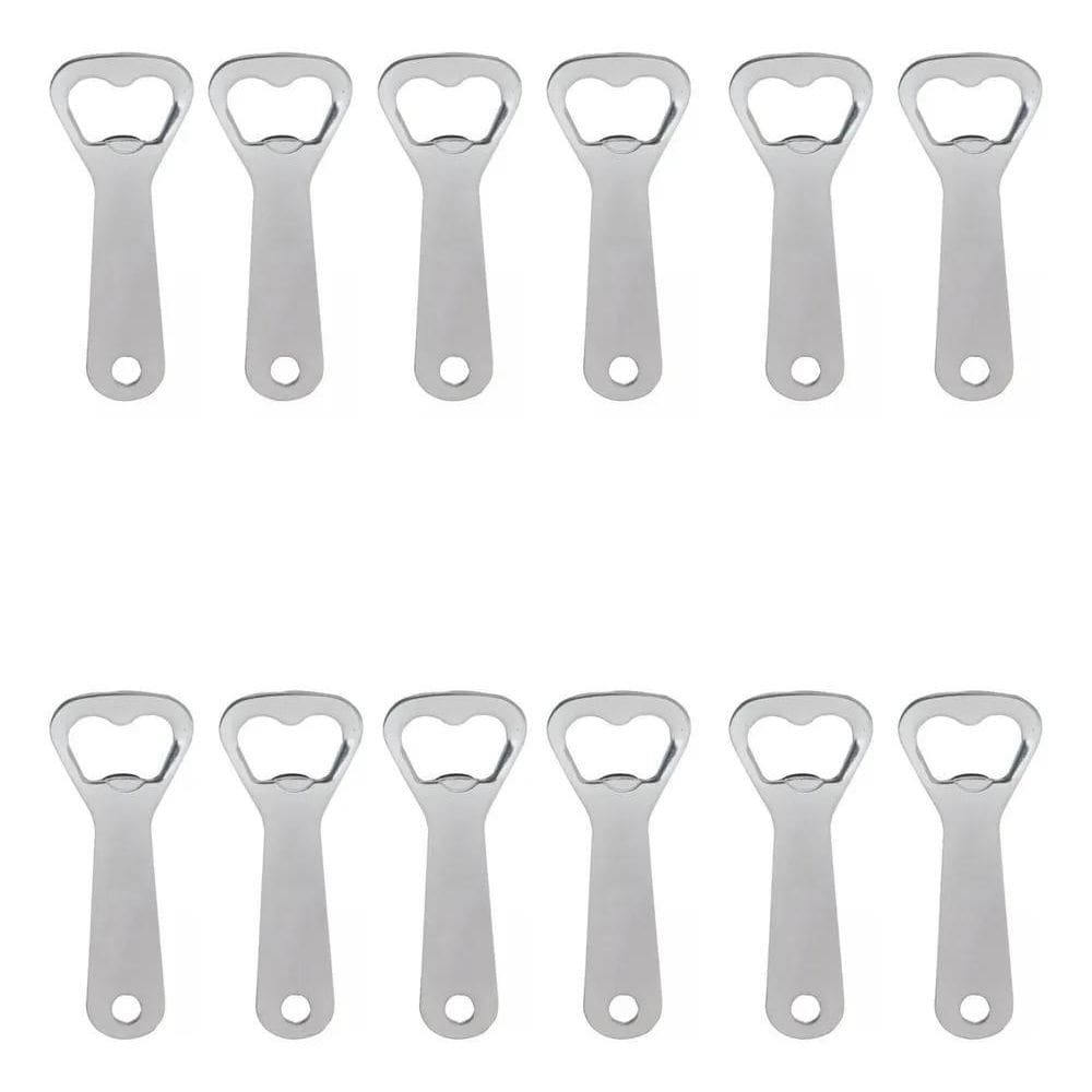 2X Kit 12 Abridor De Garrafa Boteco Bar Cerveja Inox Reforça