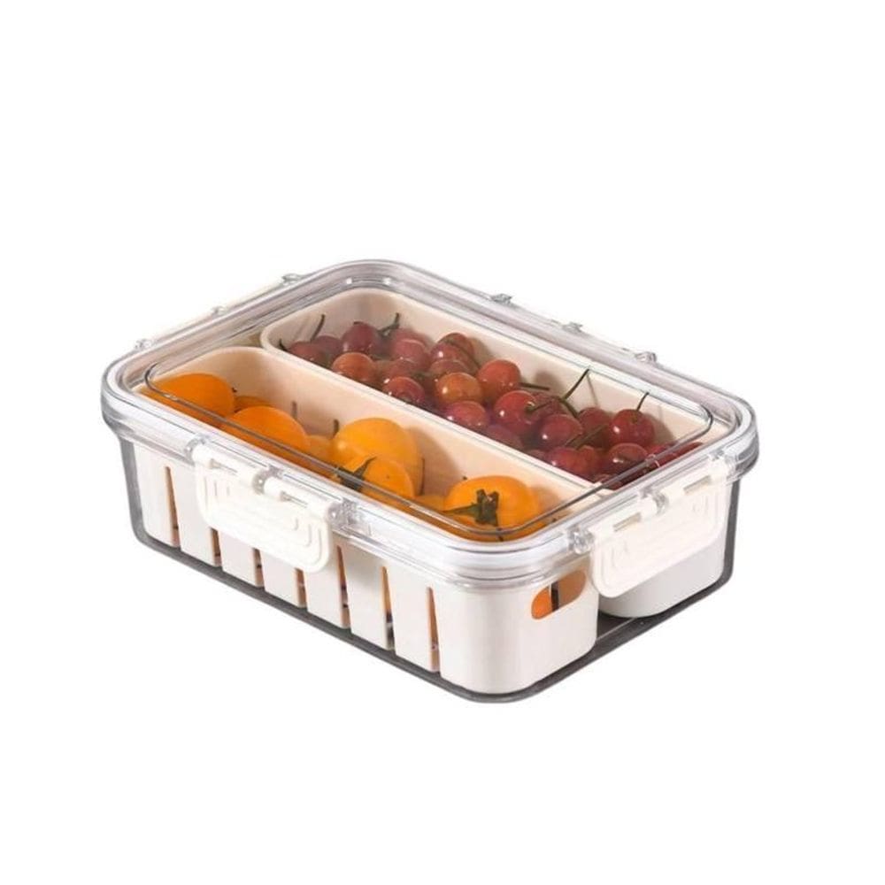 Caixa Organizador Tampa Hermética Com Travas 23,5X6,5X16,5Cm