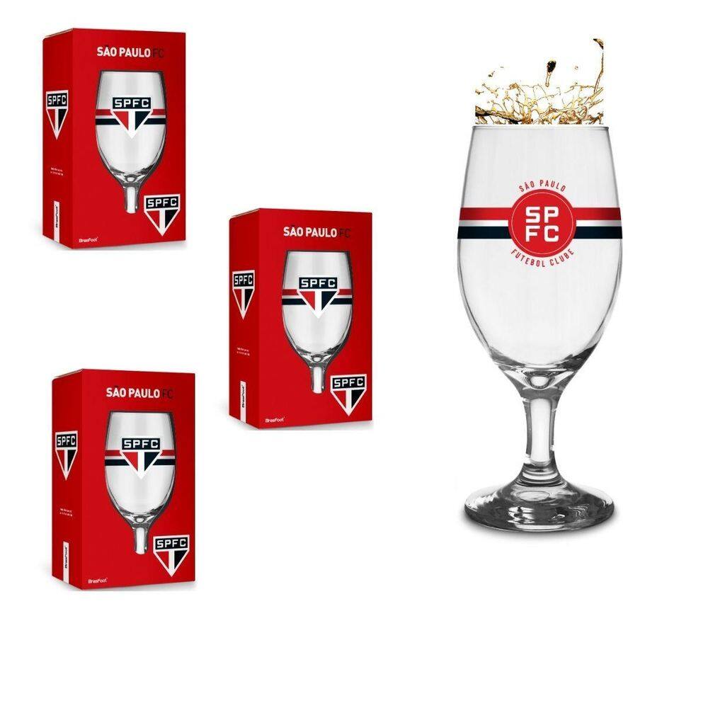 Kit 3Un Taça Tulipa Windsor Vidro 330Ml Cerveja Vinho Chopp