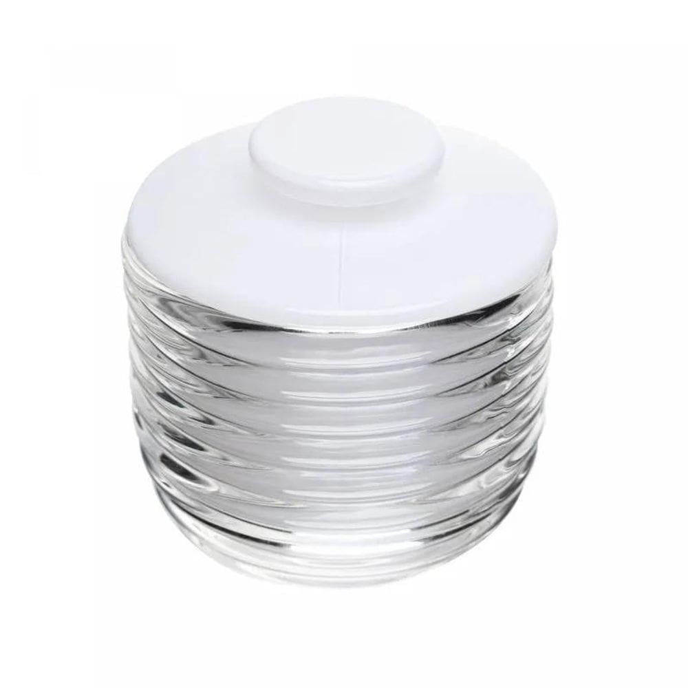 Manteigueira Francesa De Vidro Colmeia Branca