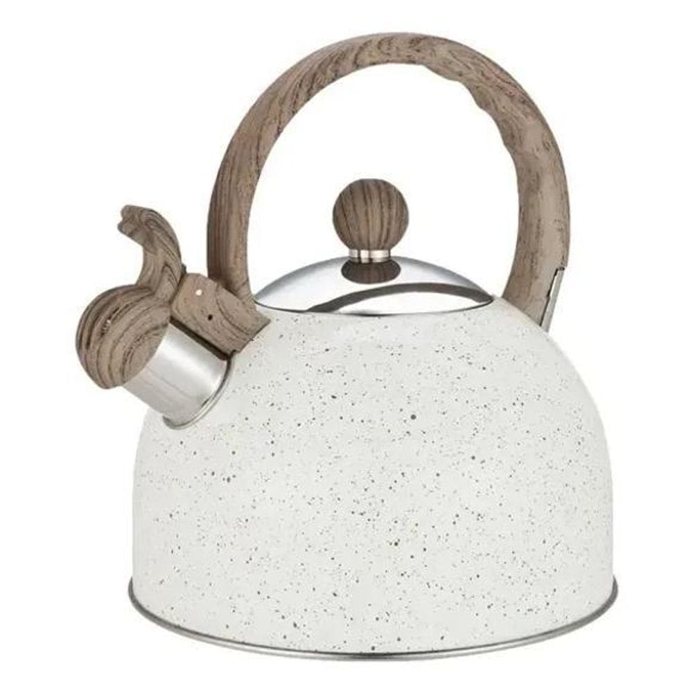 10X Chaleira Inox Cerâmica Com Apito 2L Indução Mármol Mimo