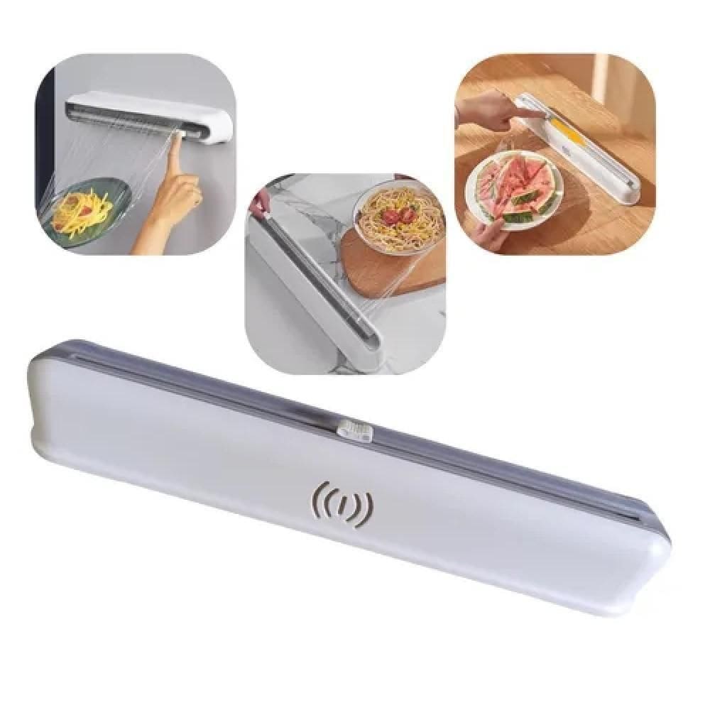 Suporte Papel Filme Cortador Plastico Aluminio Porta Rolo Pvc Dispenser Multiuso Cozinha Corta Papel Ventosa Pa