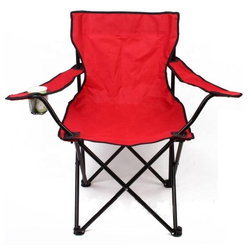 Cadeira Camping Dobravel Articulada Para Praia Pesca Acampamento Com Porta Copo E Bolsa