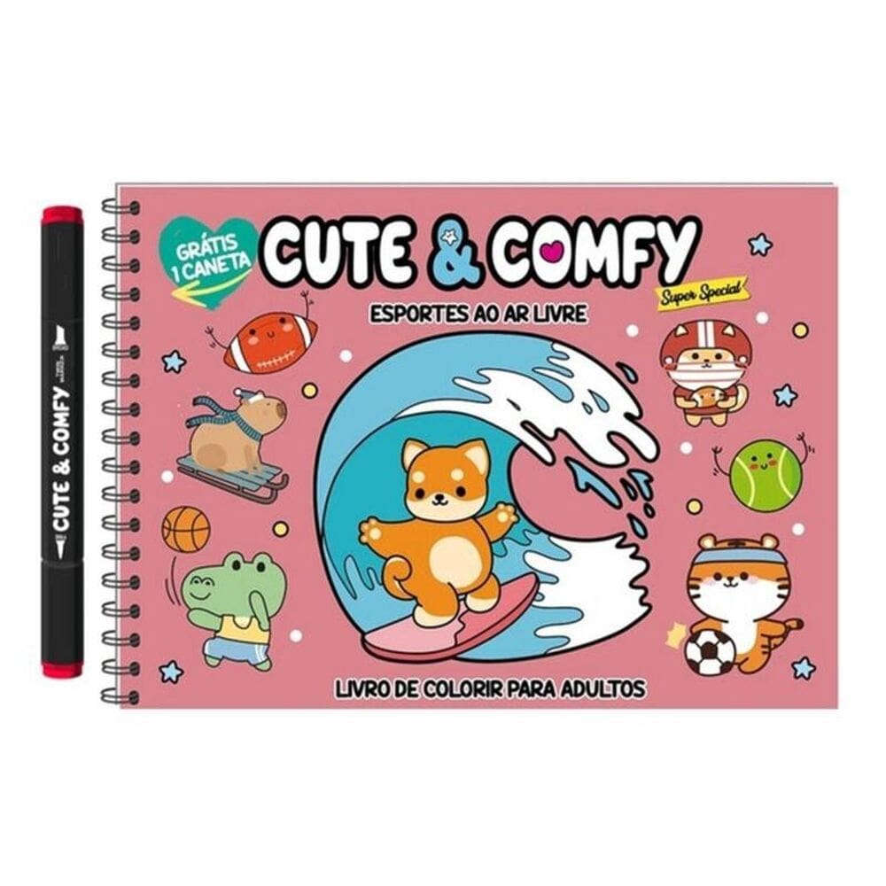 Cute & Comfy Super Special - Livro De Colorir Adulto - Esportes Ao Ar Livre