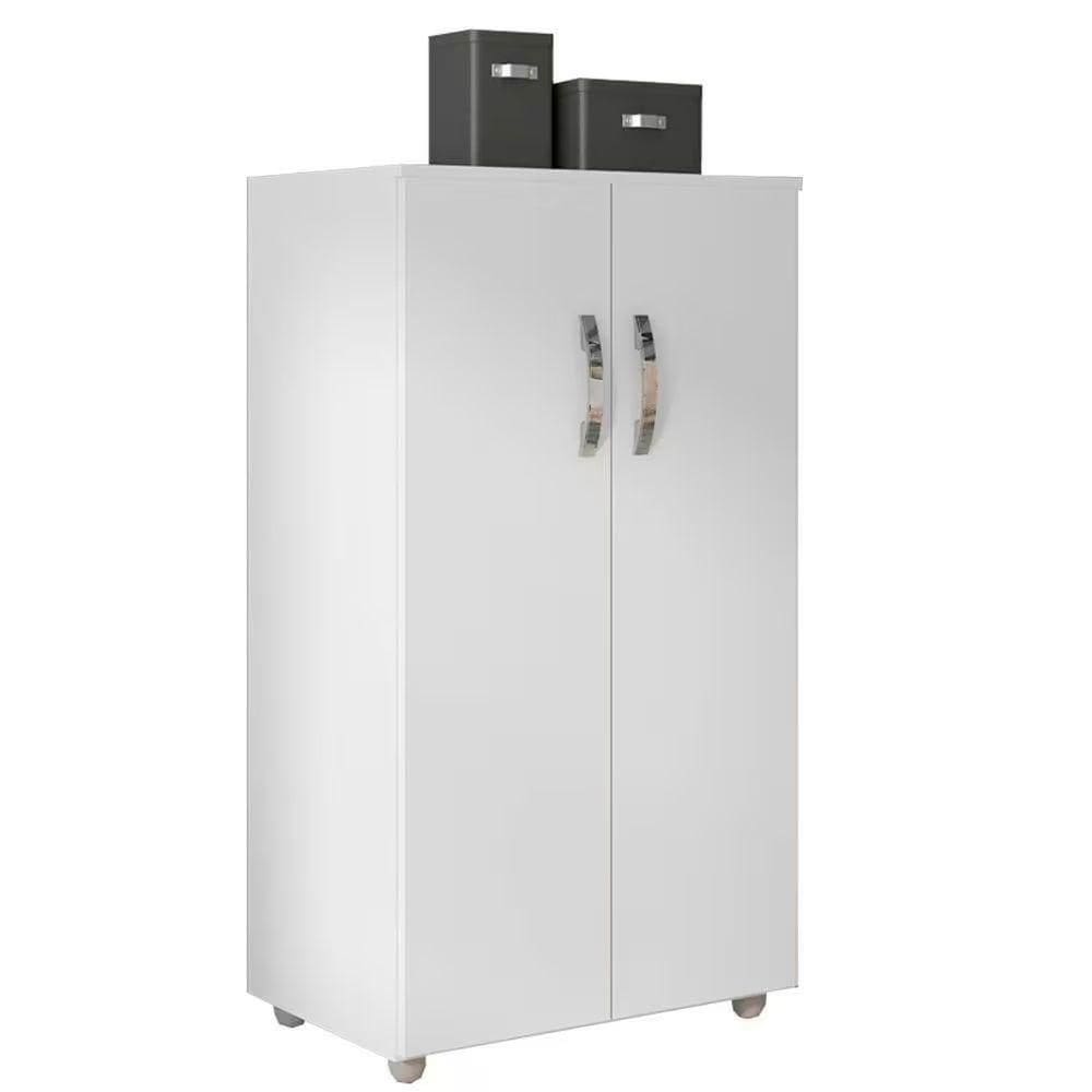 Multiuso 2 Portas 3 Prateleiras Rosana 110cm Ajl Móveis Branco
