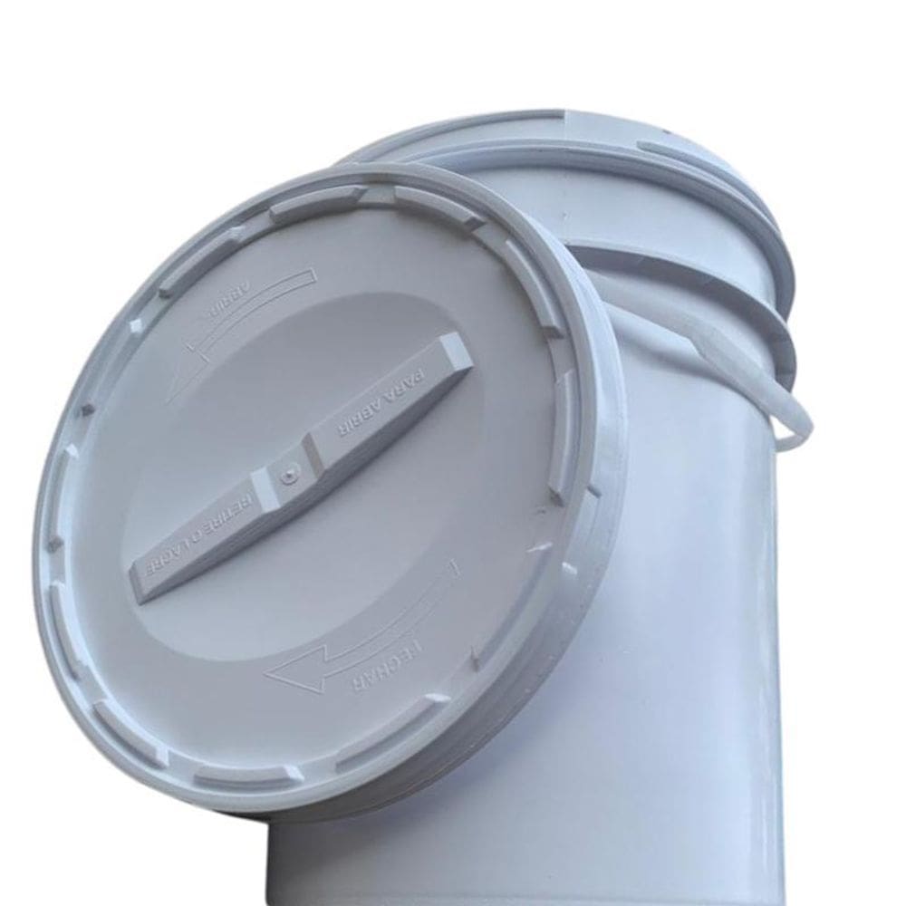 Balde Para Agua Alça Plástica E Tampa Rosca - Kit 18 Pçs