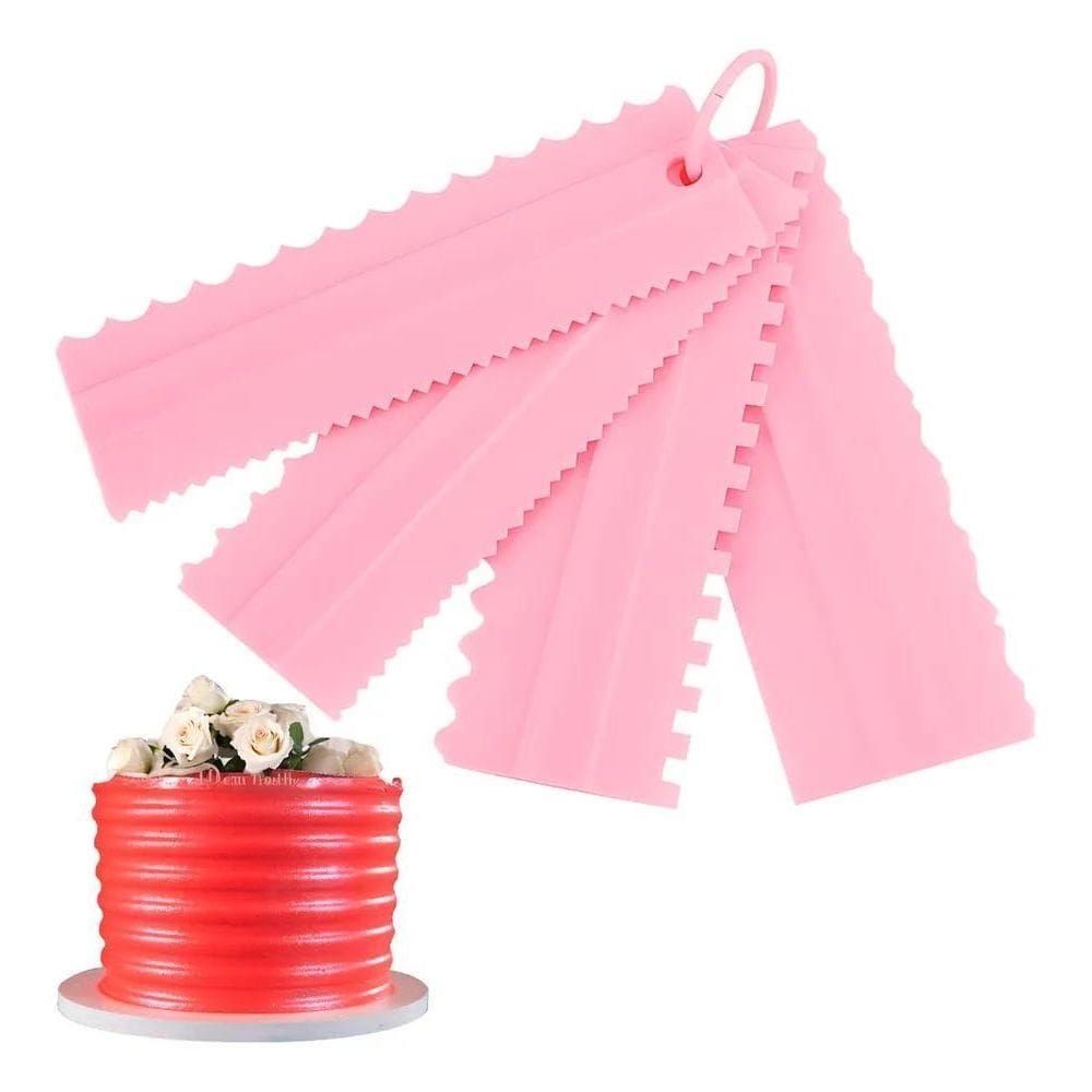 2X Kit 4 Espátulas Decorativas De Confeiteiro Para Bolo Dupl