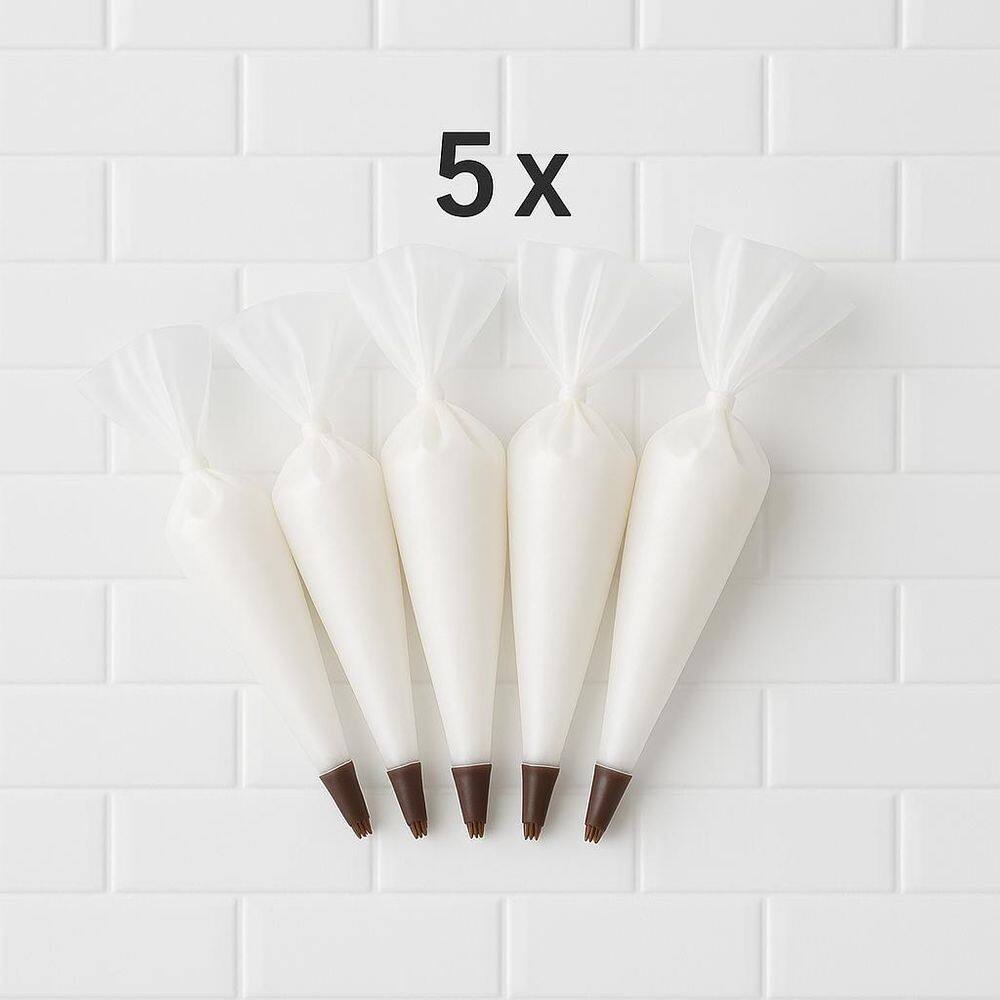 Kit 5 Mangas Sacos De Confeitar Em Silicone Confeiteiro