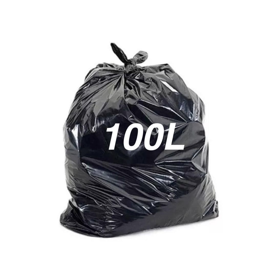 Saco De Lixo 100 Litros Leve 100 Unidades - Preto - Donapack