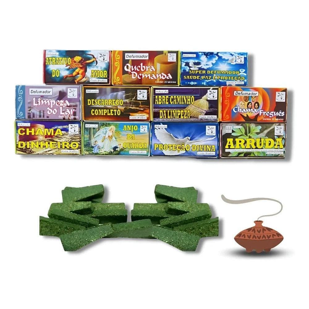2X Kit 11 Cx 220 Tabletes Defumador Natureza Espiritual Umba