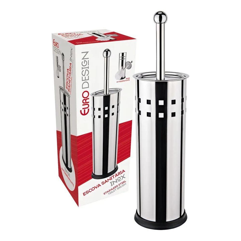 2X Escova De Limpar Vaso Sanitário Privada Banheiro Aço Inox