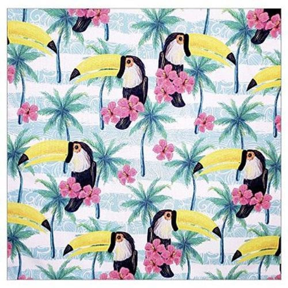 Kit 4 Guardanapo De Tecido Tucano Palmeira 40Cmx40Cm