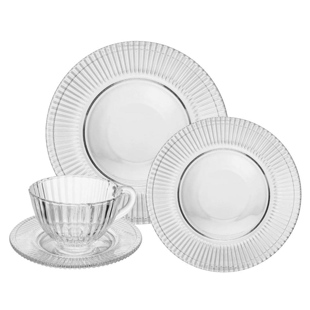 Aparelho Jantar Pratos Renaissance 12 Pçs Lyor Cristal