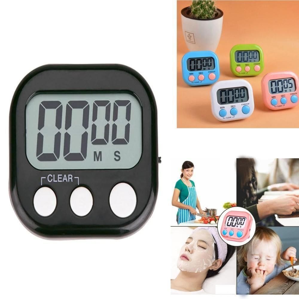 Temporizador Digital Relogio Timer Magnetico Cronometro Alarme Cozinha Academia Ima Geladeira