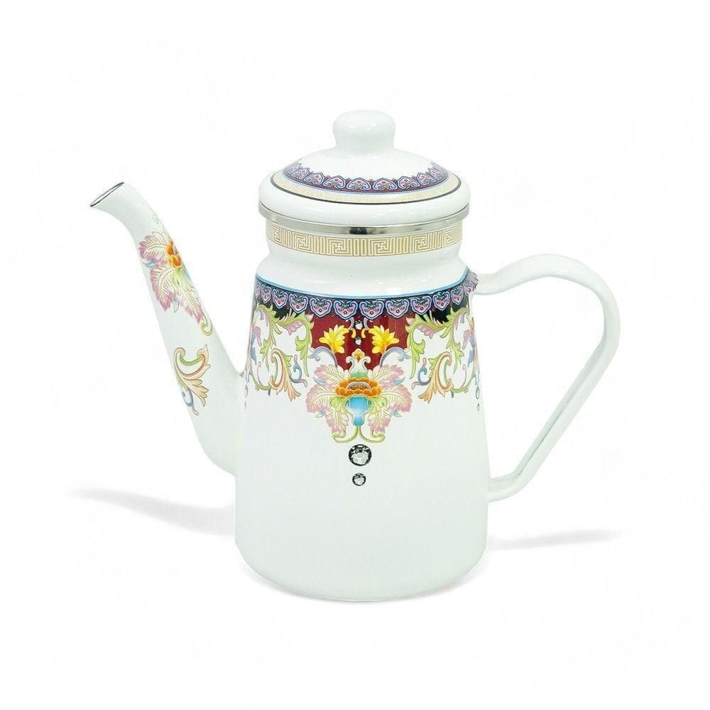 Bule Esmaltado Vintage 1,2l - Charmoso E Prático Para Sua Cozinha Moderna