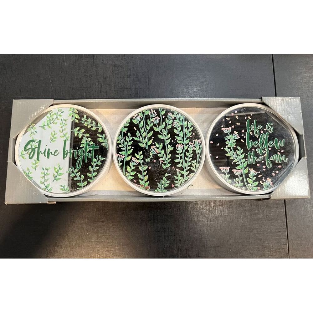 Kit com 3 Espelhos Decorativos