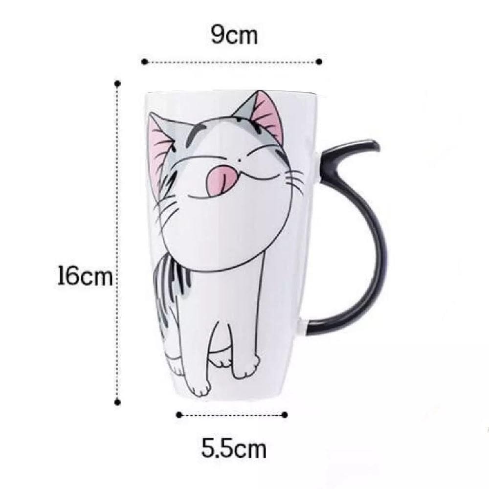 Caneca Super Fofo De Gatinho 600ml - Acompanhe Seus Momentos Com Estilo E Conforto!
