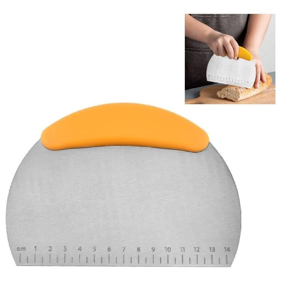 Cortador Pizza Manual Espatula Misturador Massas Paes Tortas Verdura Inox