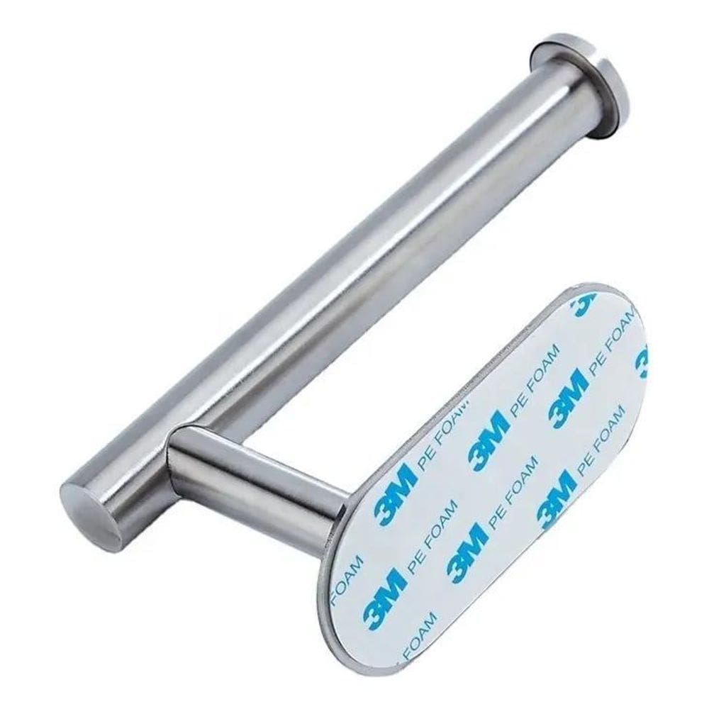 2X Porta Papel Cases Top Higiênico Em Aço Inox Premium Adesi