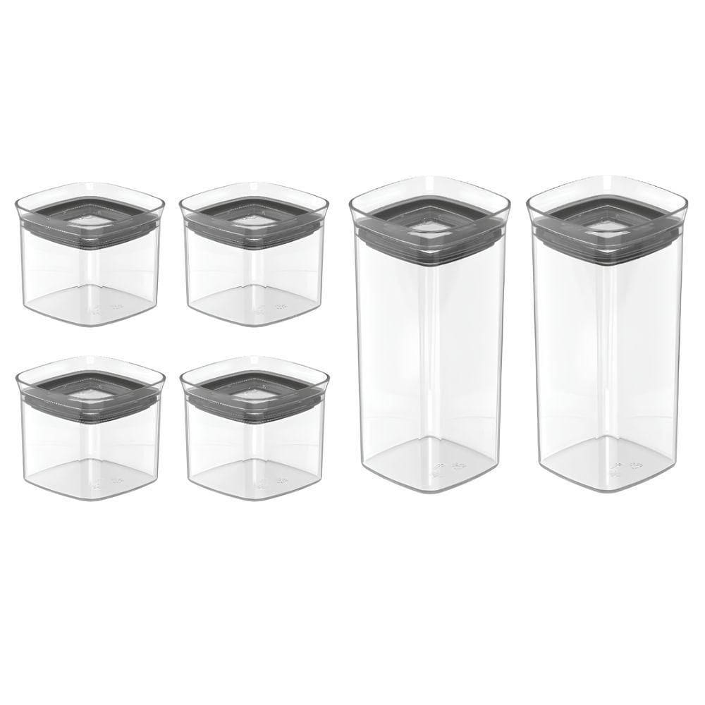 Conjunto Elegante De 6 Potes Herméticos Para Temperos - Organização Prática E Moderna