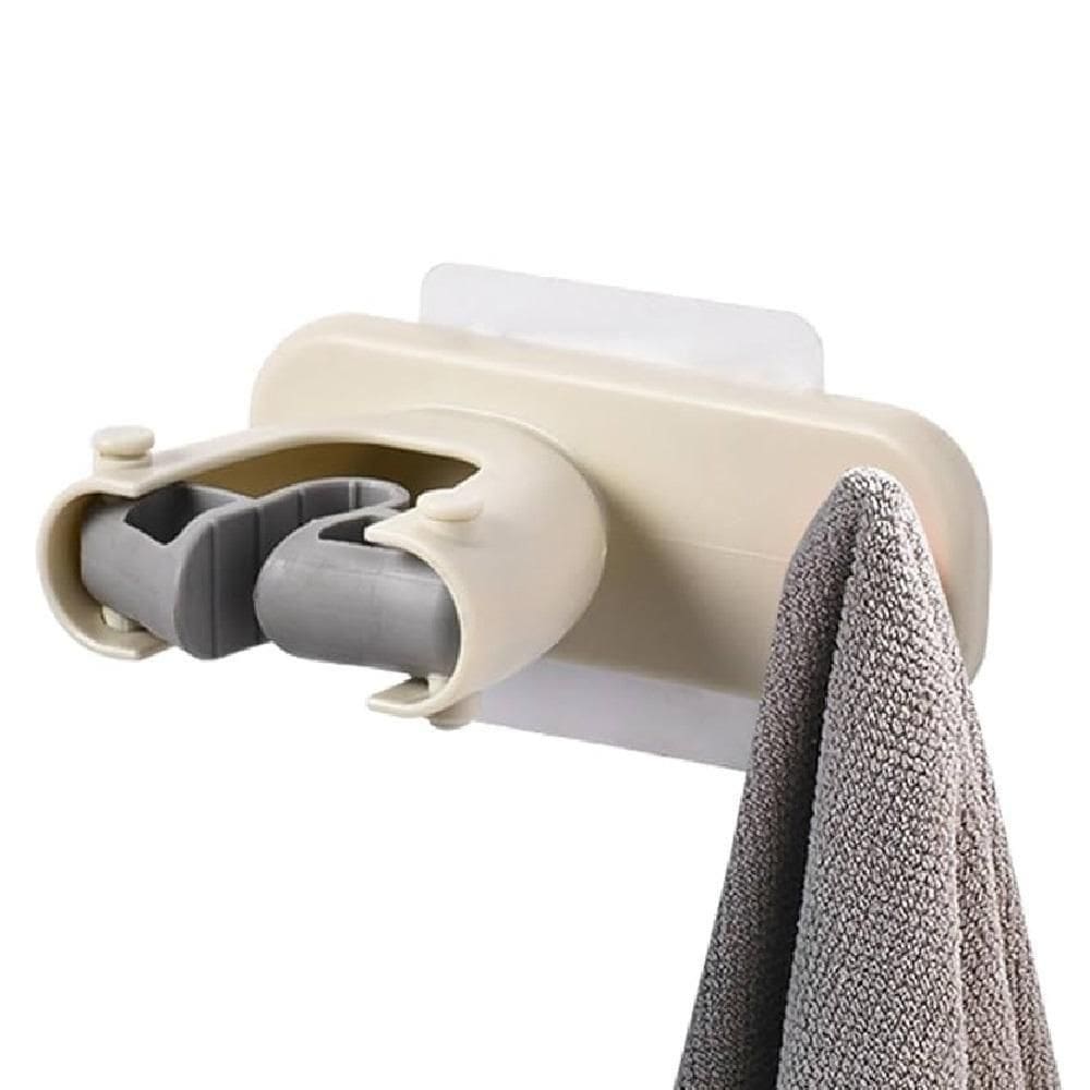 Suporte Vassoura Rodo Parede Adesivo Porta Multifuncional 2 Em 1 Gancho Pendura Pano Toalha Guarda Chuva Porta Objetos B