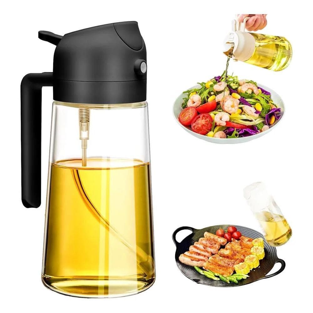2X Porta Azeite Vinagre Óleos Spray2X1 Borrifador Cozinha 40