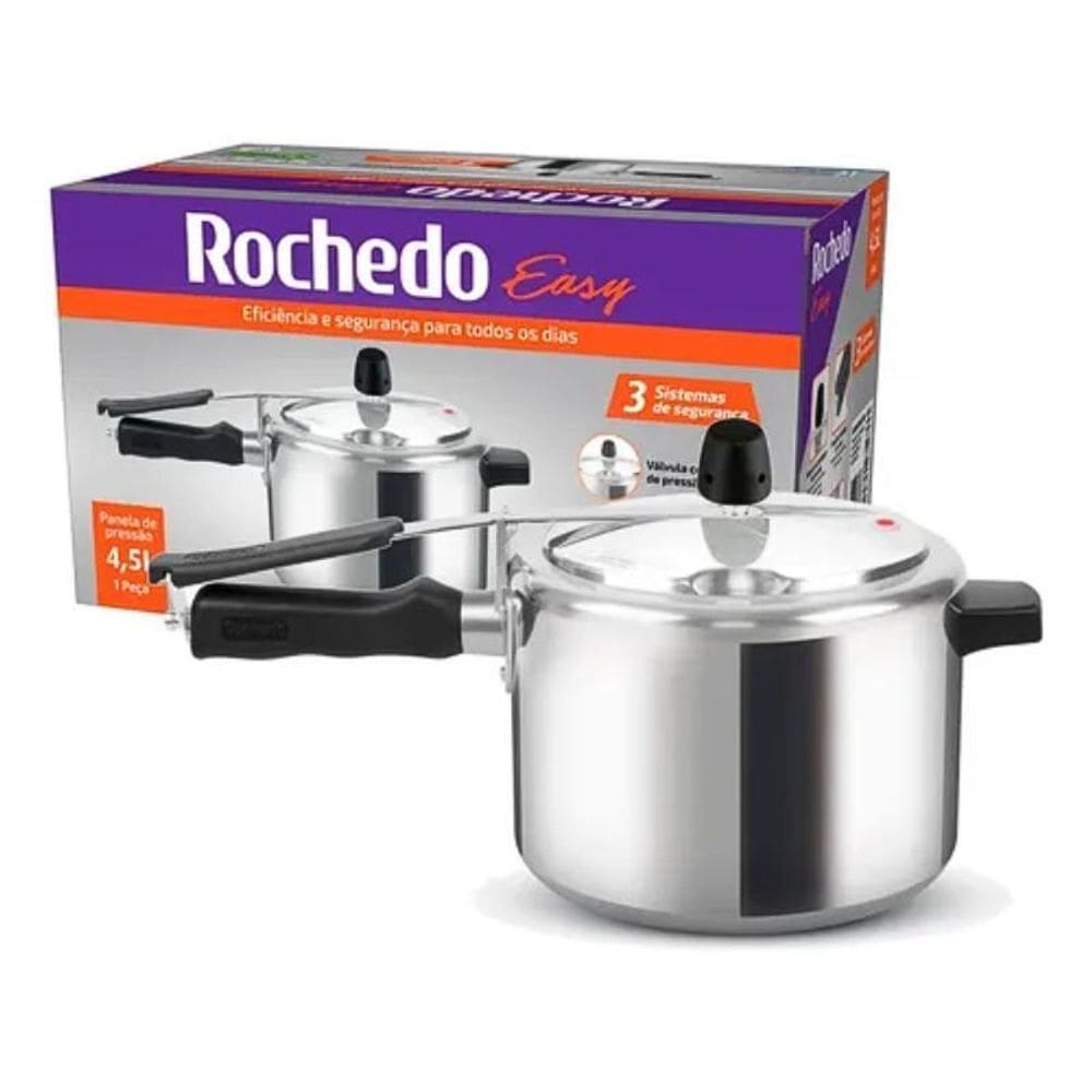 Panela De Pressão Easy Polida 4,5L - Rochedo