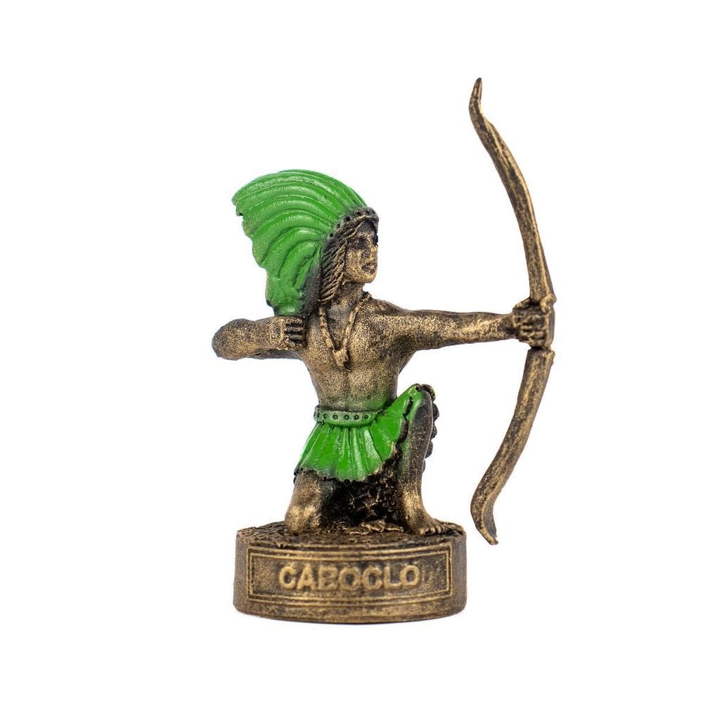 Escultura Caboclo Vintage 8 Cm- Escolha A Cor