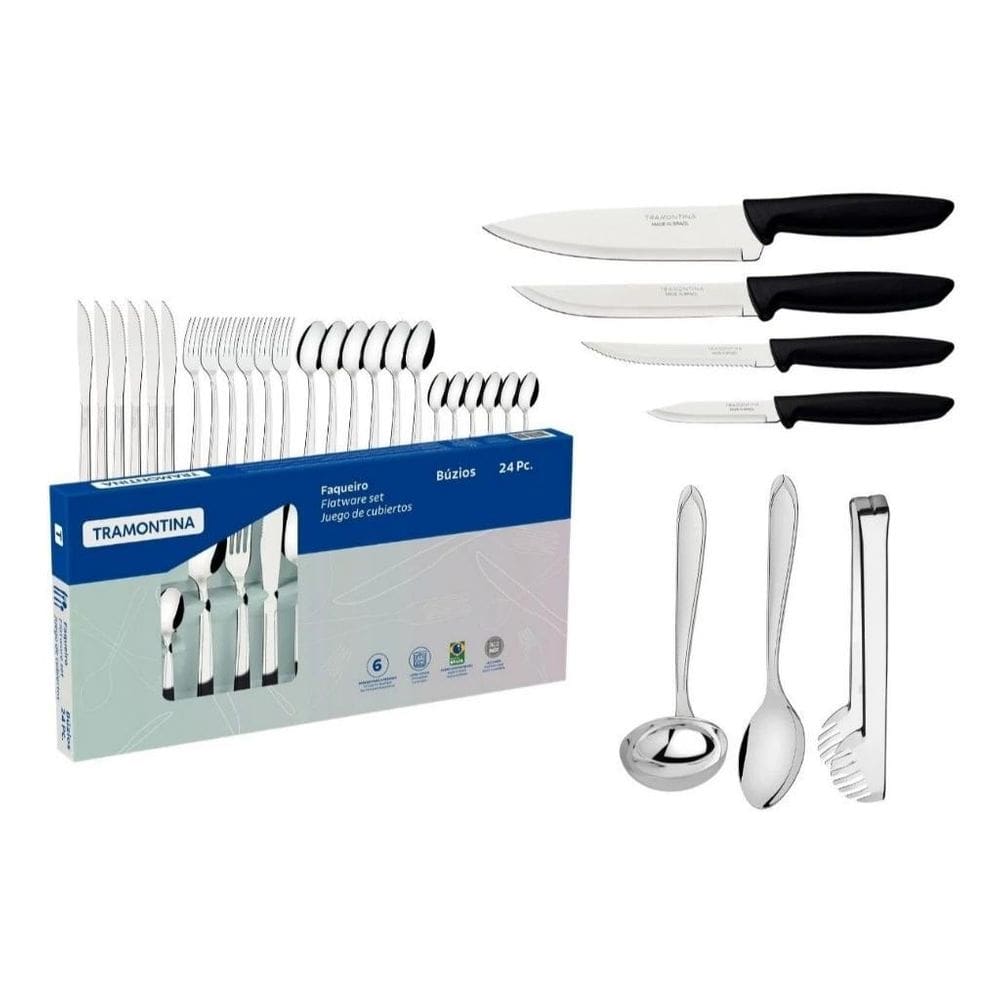 Kit Dia Das Mães 31 Peças Tramontina Talheres Facas Cozinha