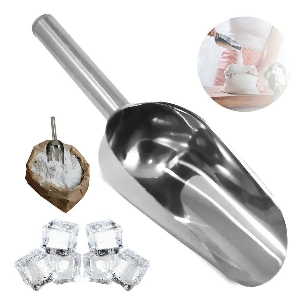 2X Concha Pegador Multiuso Inox Cereais Gelo Grande Grãos Ra