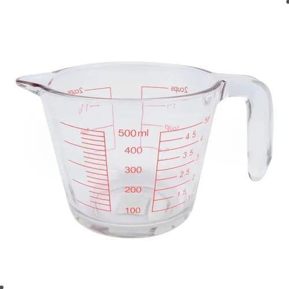 10X Jarra Copo Medidor De Vidro Graduada 500Ml Com Alça