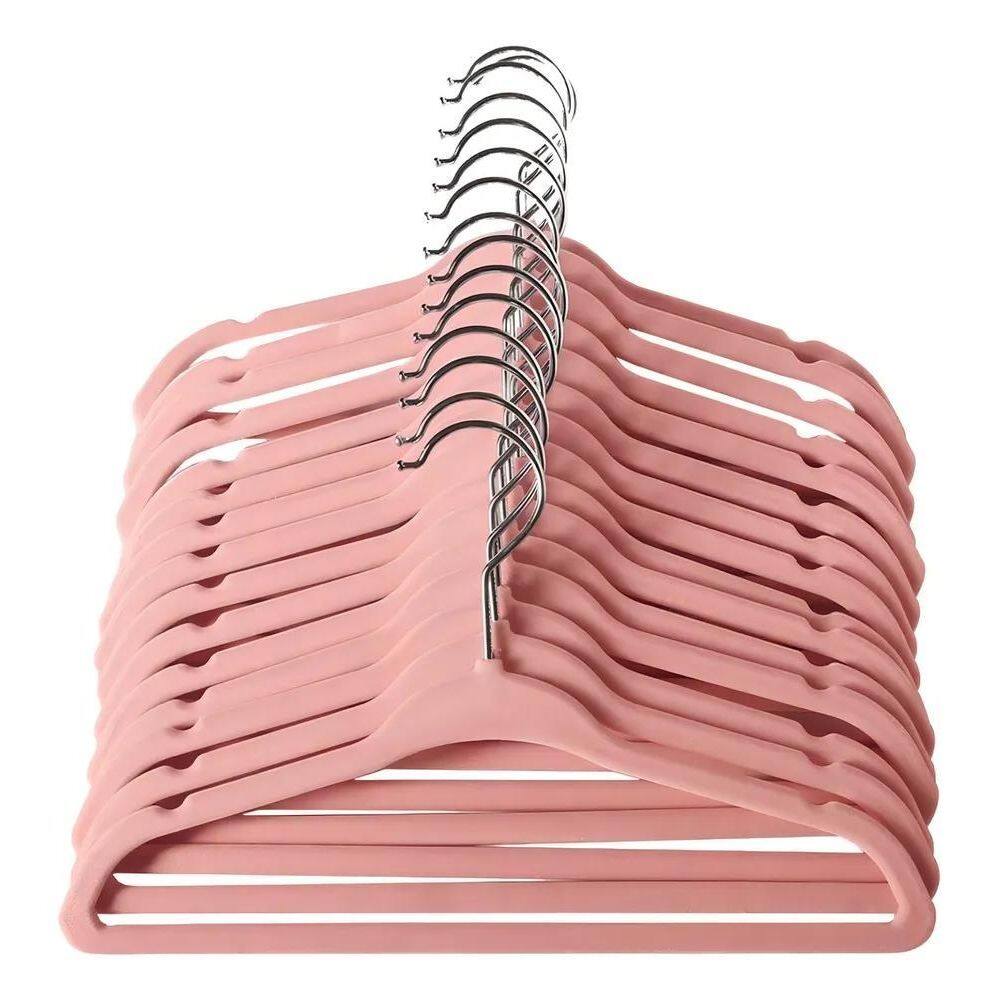 10X Kit 50 Cabide Infantil Veludo Slim Antideslizante Ultra