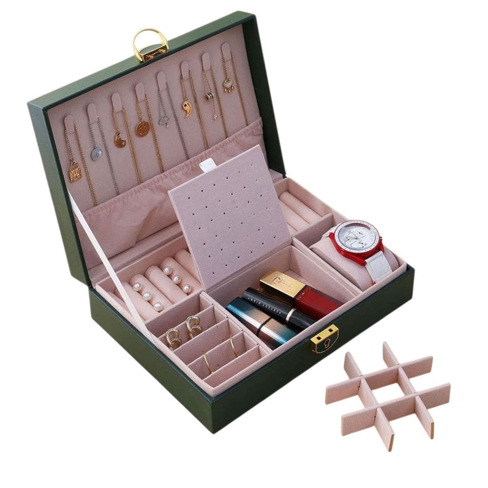 Porta Joias Anel Pulseira Brinco Cordao Relogio Acessorio Caixa Estojo Penteadeira Armario Mesa Organizaçao