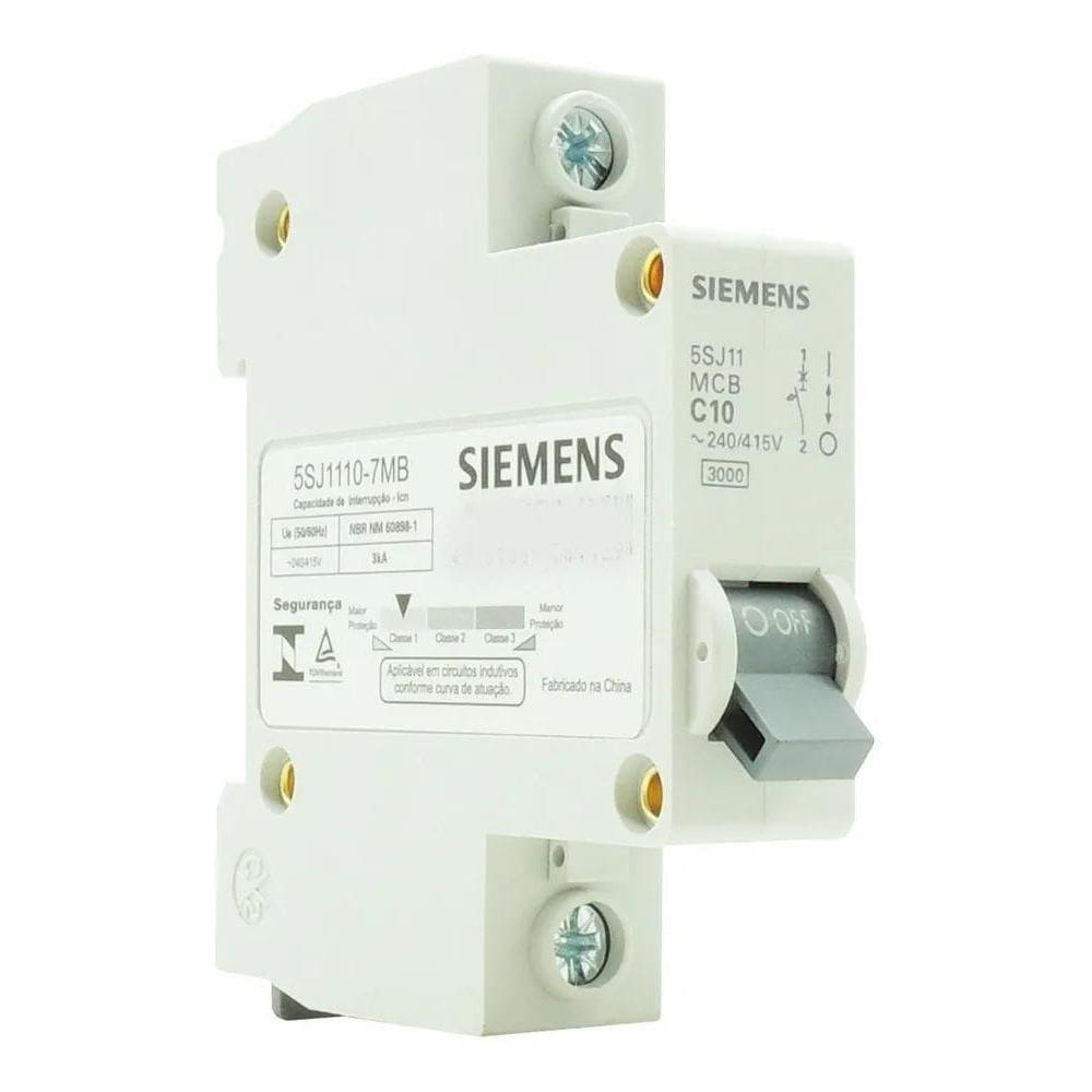 3X Disjuntor Siemens Unipolar Curva C 10A 16A 20A 25A 32A 5S