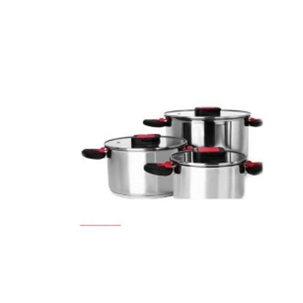 Conjunto De Panelas Inox 3 Peças-Ce64