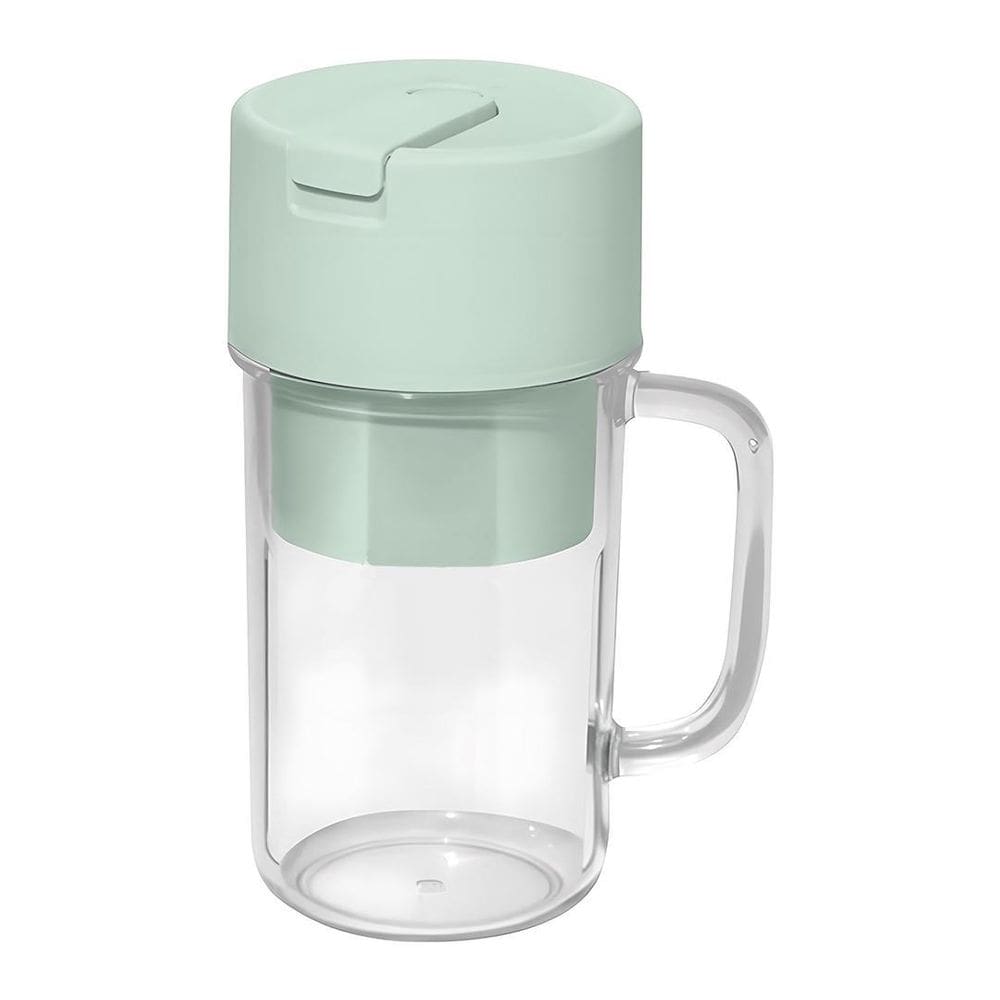 Caneca Misturadora Recarregável Verde Claro Copo Triturador