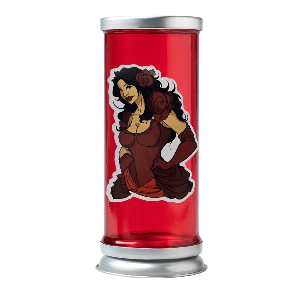 Suporte Vela 7 Dias 19Cm Vidro Alumínio - Adesivo Orixás